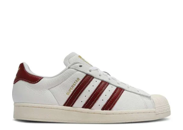 ADIDAS SUPERSTAR 'WHITE COLLEGIATE BURGUNDY'