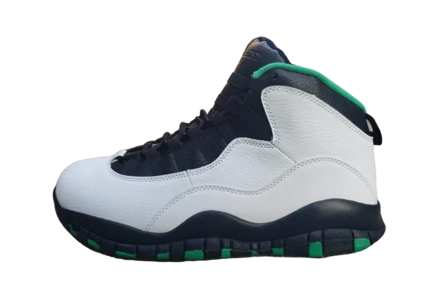 Air Jordan 10 "Blanco, Negro y Verde"