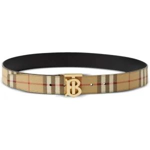 Belt Burberry Black Gold TB Plaque BY001