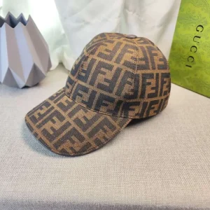 Cap Fendi Brown Monogram Adjustable FE001
