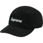 Cap Supreme Washed Chino Twill Camp Black