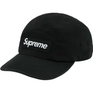 Cap Supreme Washed Chino Twill Camp Black