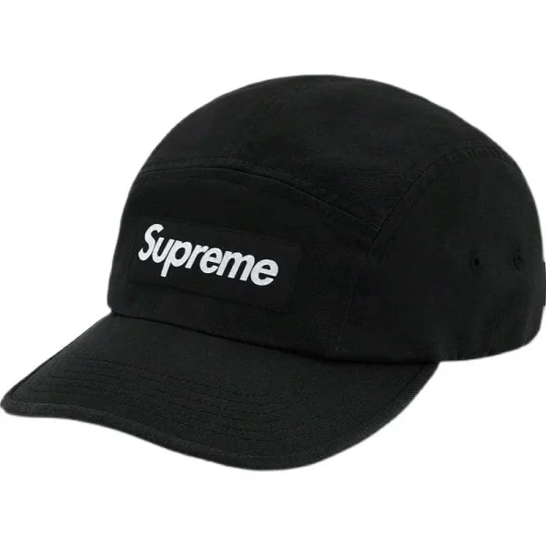 Cap Supreme Washed Chino Twill Camp Black