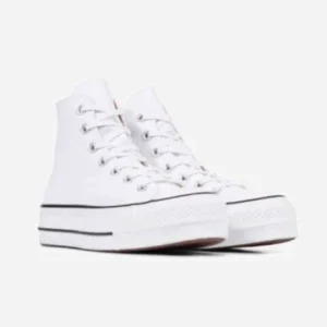 Converse All Star- Blancas Raya Negra Plataforma