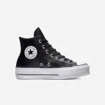 Converse All Star- Platform Leather Negras