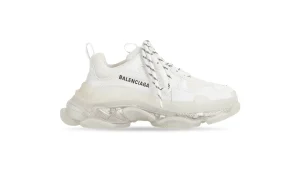 Men's Triple S Clear Sole Sneaker in White