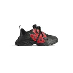 Men's Triple S Sneaker in Black/red