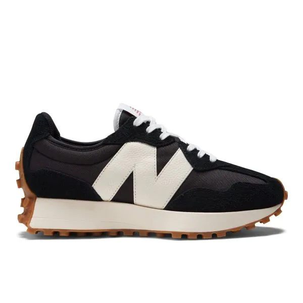 New Balance 327 'Negro con Blanco y Rojo Mineral'
